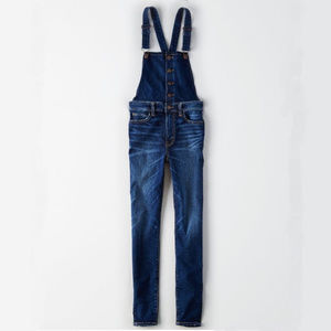 American Eagle Denim X Jegging Dark Wash Overalls